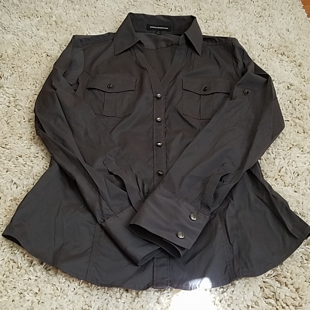 Express Design Studio Button Down Shirt - Picture 2 of 4